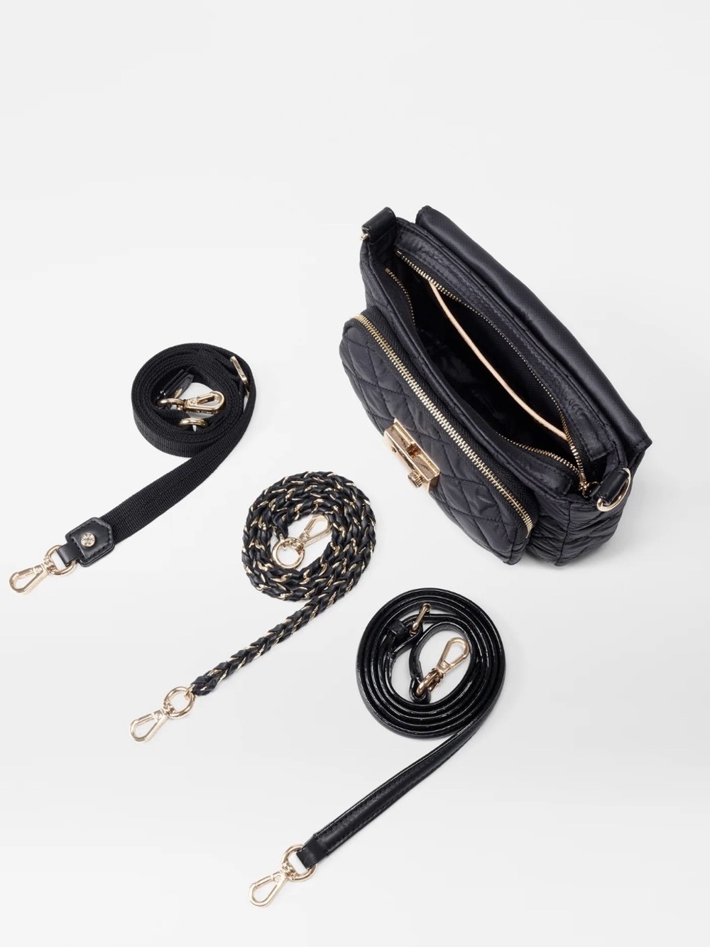 MZ Wallace Black Small Crosby Lock Crossbody - Picture 3 of 4